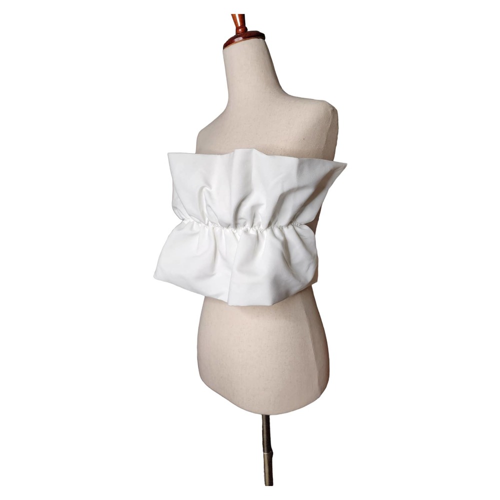 Zara White Strapless Top